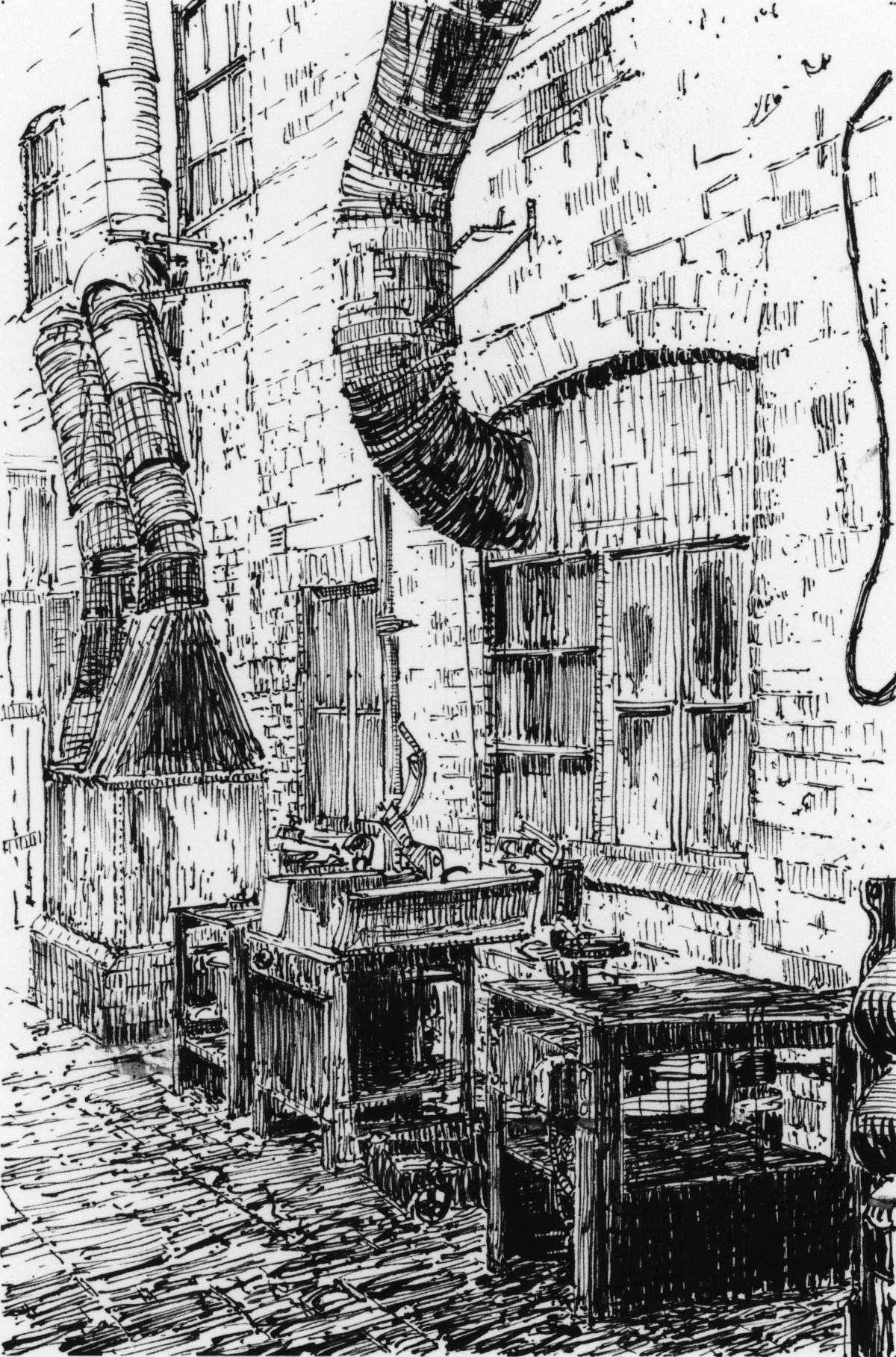 Pottery, Stoke-on-Trent — Original Ink Drawing and Giclée Art Print