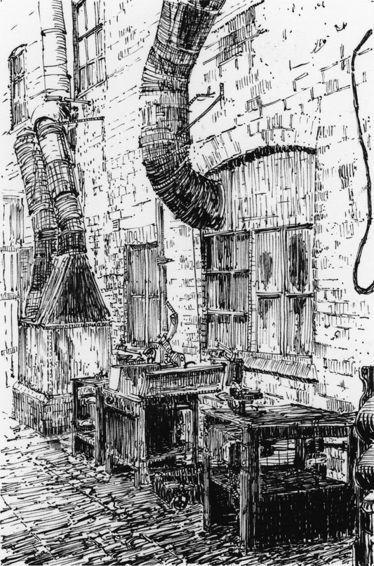Pottery, Stoke-on-Trent — Original Ink Drawing and Giclée Art Print